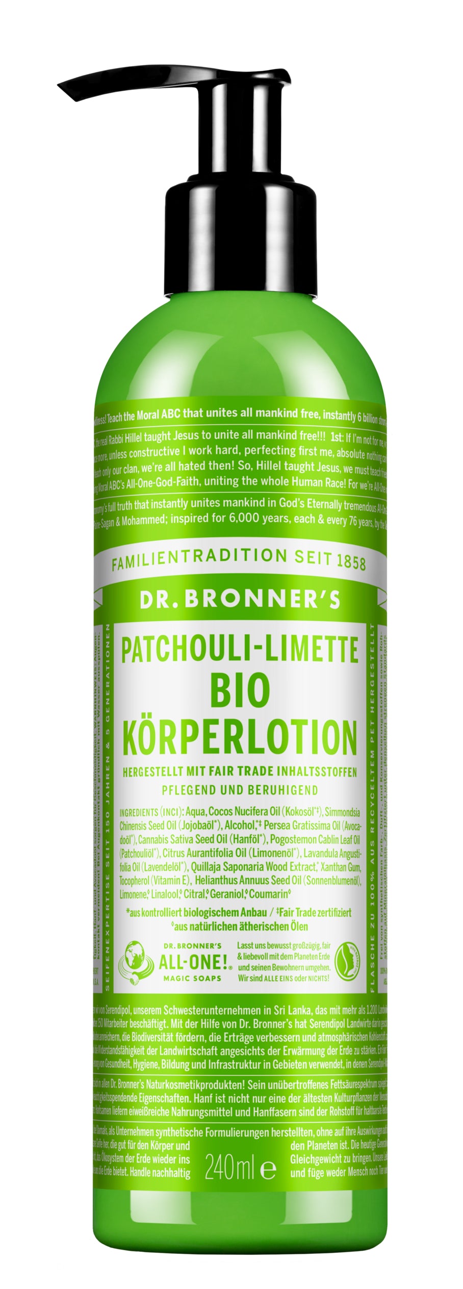 Dr. Bronner's Körperlotion Patchouli-Limette